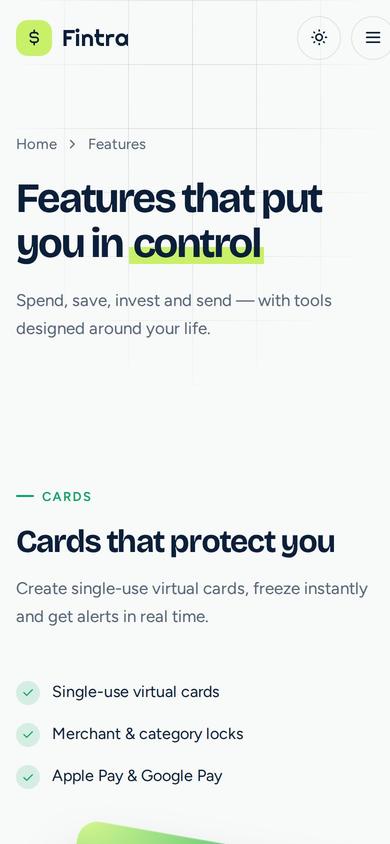 Fintra on mobile